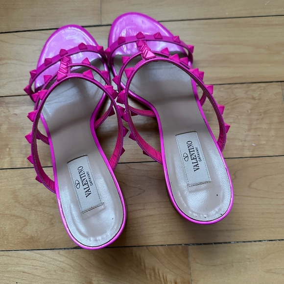 Valentino Garavani Rockstud Heeled Sandals Pink - Picture 4 of 7